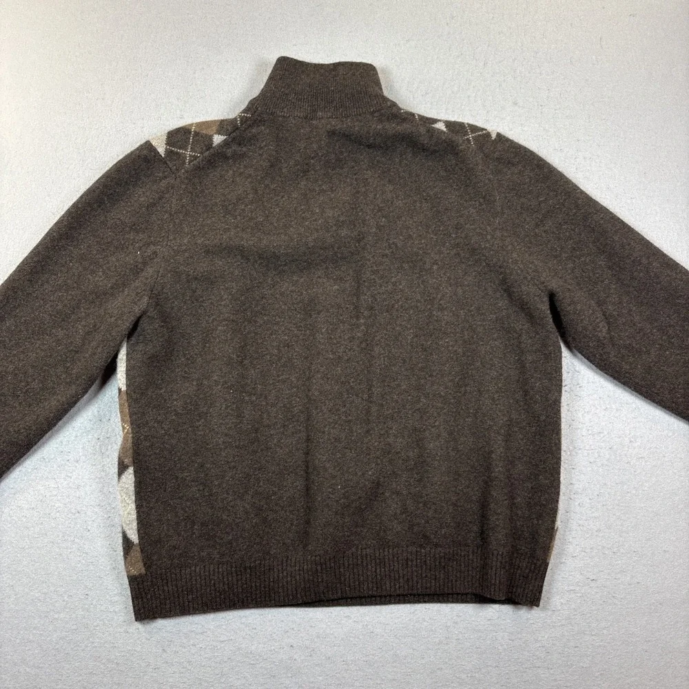 VTG Brooks Brothers Men 100% Scottish Lambs Wool 1/4 Zip Sweater XXL (L/XL 33sl)